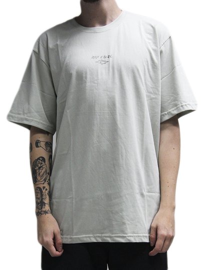 Camiseta Big Masculina Rip Curl Fade Out New Year Manga Curta Estampada - Verde