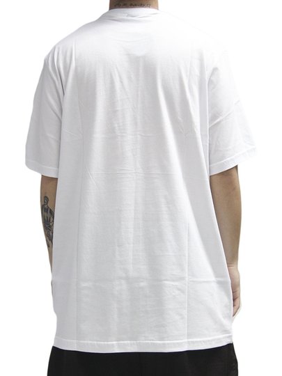Camiseta Big Masculina Santa Cruz Flaming Dot Manga Curta Estampada - Branco