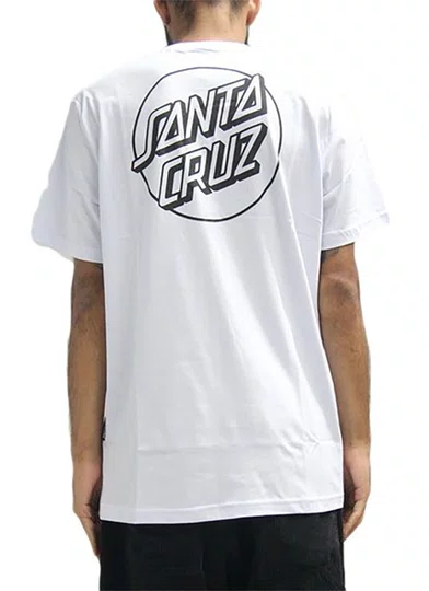Camiseta Big Masculina Santa Cruz Opus Dot SS Manga Curta Estampada - Branco