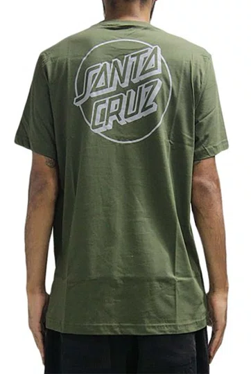 Camiseta Big Masculina Santa Cruz Opus Dot SS Manga Curta Estampada - Verde