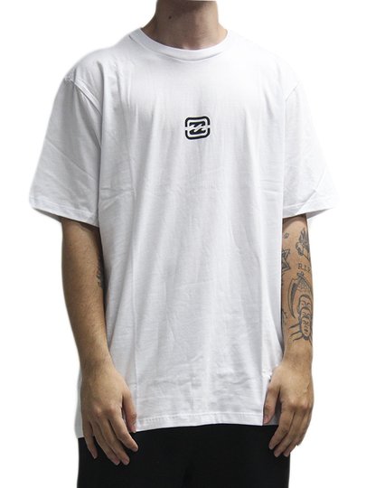Camiseta Billabong Bracket Wave Manga Curta Estampada - Branco
