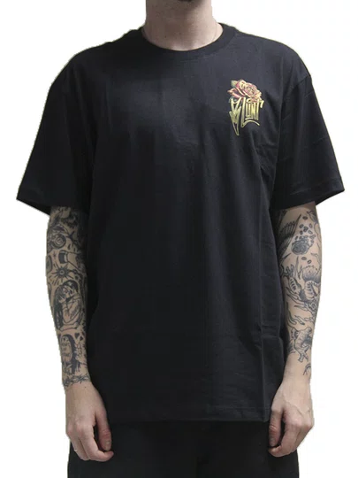 Camiseta Blunt Scorpion Flower B Manga Curta Estampada - Preto
