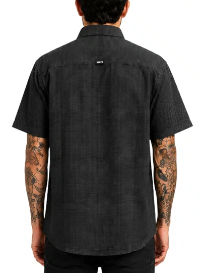 Camiseta De Botâo Masculina Wats Xadrez Manga Curta Estampada - Multicores