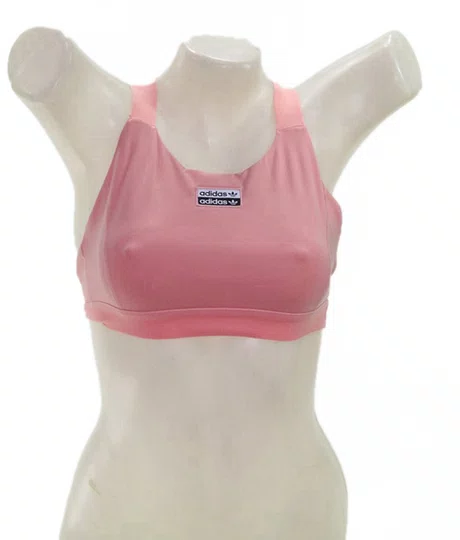 Top de sutiã feminino adidas Originals  - Salmão