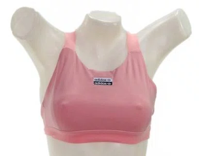 Top de sutiã feminino adidas Originals  - Salmão
