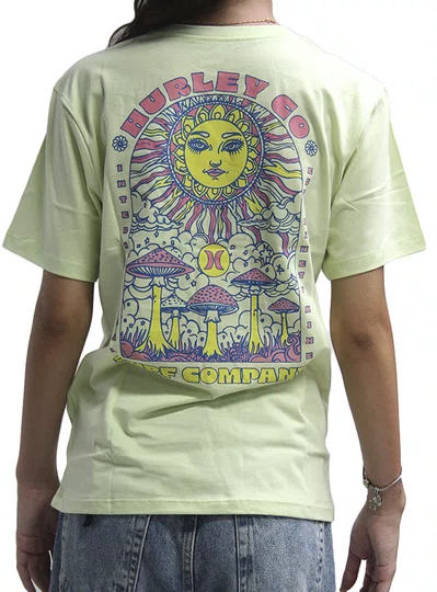 Camiseta Feminina Hurley Silk Sun Manga Curta Estampada - Verde