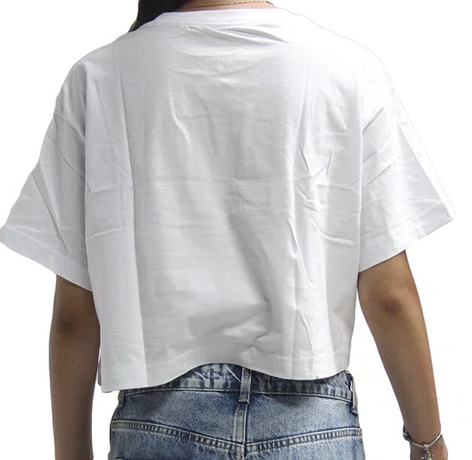 Blusinha Feminina Nike NSW Manga Curta Estampada - Branco