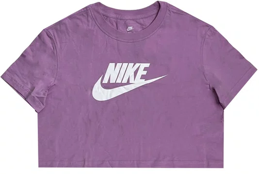 Camiseta Feminina Nike Sportswear cropped Essential algodão macio - Vinho