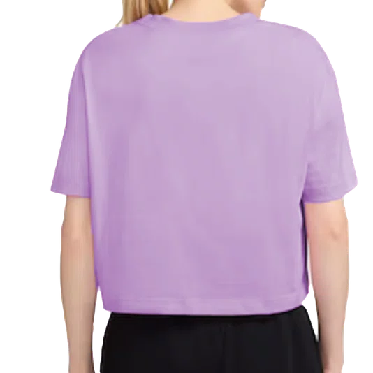 Camiseta Feminina Nike Sportswear cropped Essential algodão macio - Vinho