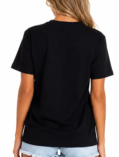 Camiseta Feminina Santa Cruz Classic Manga Curta Estampada - Preto