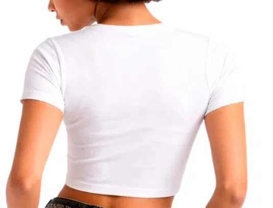 Camiseta Feminina Vans Classic Baby Tee Manga Curta Estampada - Branco