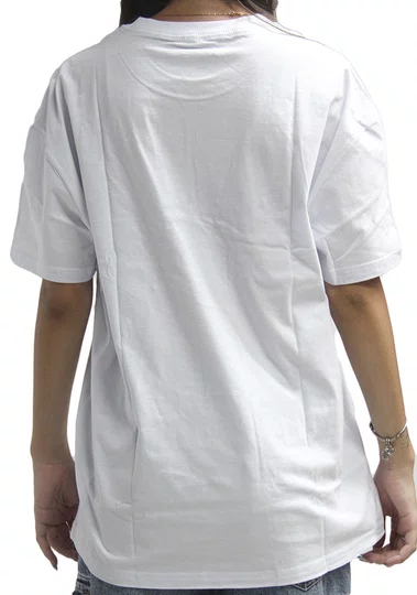 Camiseta Feminina Vans Retro Manga Curta Estampada - Branco
