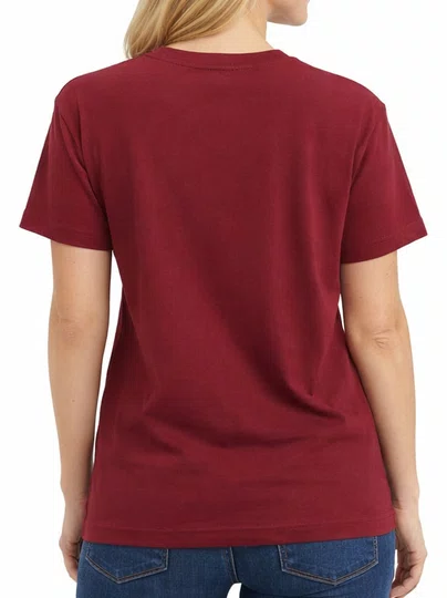 Camiseta Feminina Vans Retro Manga Curta Estampada - Vinho