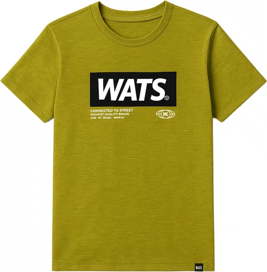 Camiseta Feminina Wats Logo - Verde Mesclado