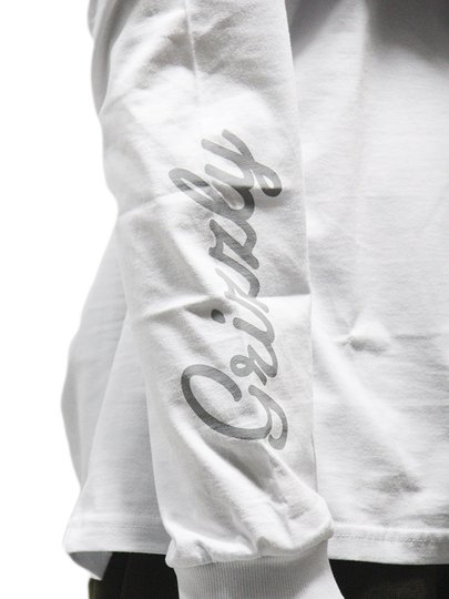 Camiseta Grizzly Mini Bear Script Manga Longa - Branco