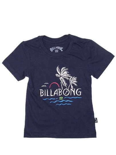 Camiseta Infantil Billabong Social Club - Marinho 