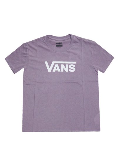 Camiseta Infantil Feminina Vans Flying V Crew Manga Curta Estampada - Roxo