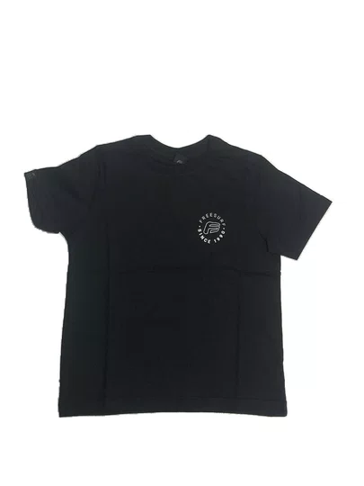 Camiseta Infantil Freesurf Circle Manga Curta Estampada - Preto