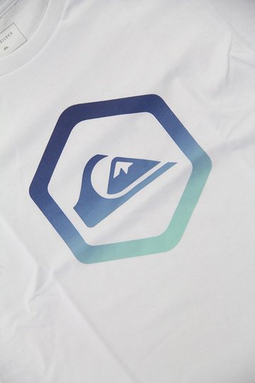 Camiseta Infantil Quiksilver Black Slab TN Manga Curta Estampada - Branco