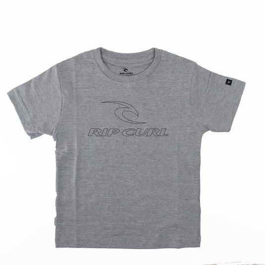 Camiseta Infantil Rip Curl Corp III - Cinza Mesclado 