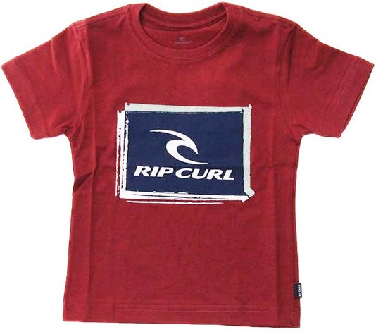 Camiseta Infantil Rip Curl Icon Trash Tee Manga Curta Estampada - Bordo