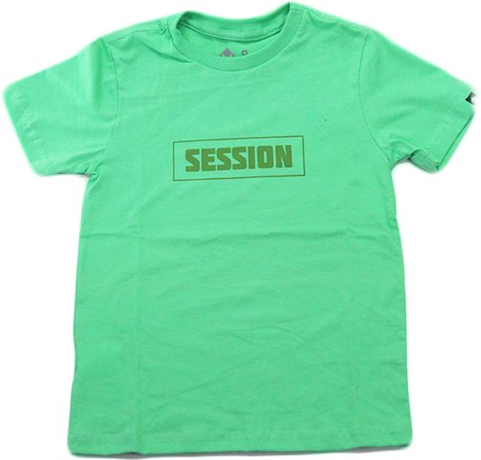 Camiseta Infantil Session Chest Logo Manga Curta Estampada - Verde/Claro