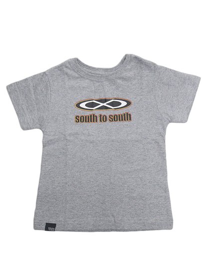 Camiseta Infantil South To South - Cinza/Mescla