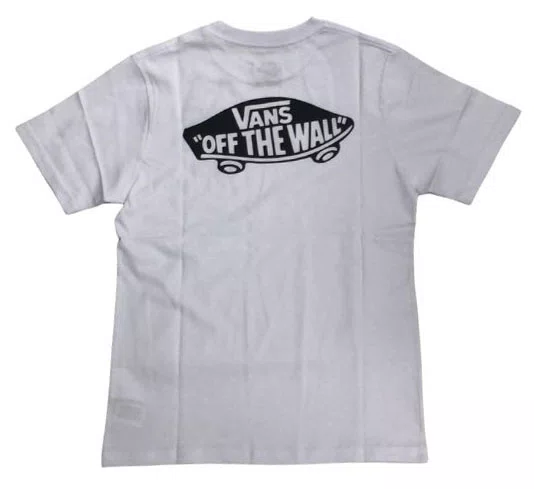 Camiseta Infantil Vans Double Standard Manga Curta Estampada - Branco