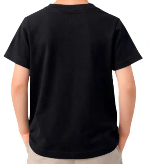 Camiseta Infantil Vans Stretch Logo SS Manga Curta Estampada - Preto