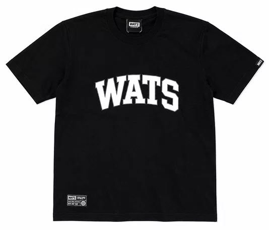 Camiseta Infantil Wats Colegial Manga Curta Estampada - Preto