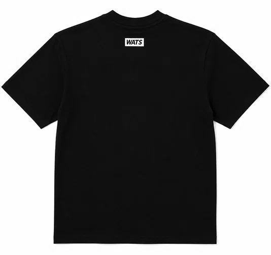 Camiseta Infantil Wats Colegial Manga Curta Estampada - Preto