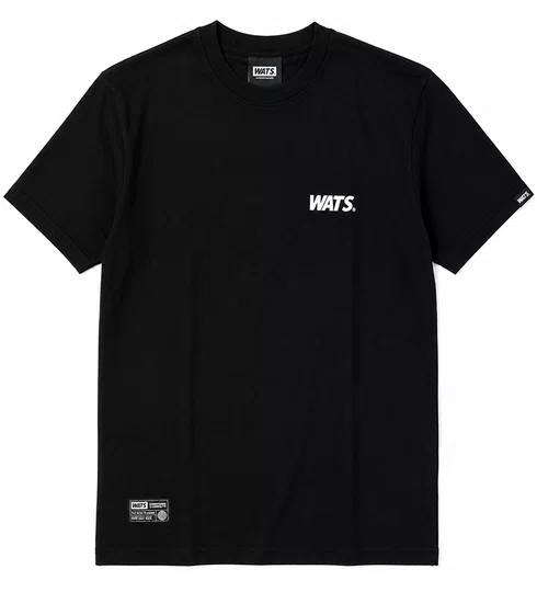 Camiseta Infantil Wats Logo Botom Manga Curta Estampada - Preto