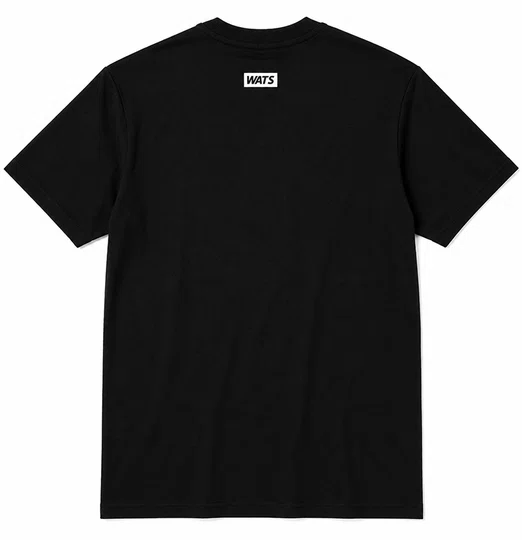 Camiseta Infantil Wats Logo Botom Manga Curta Estampada - Preto