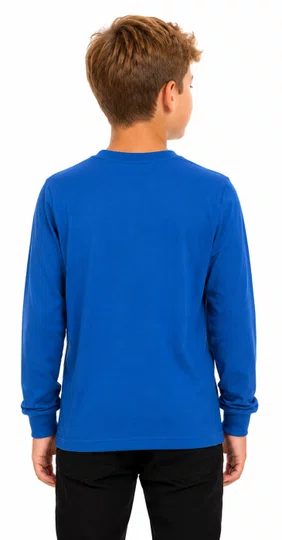 Camiseta Juvenil Freesurf Manga Longa Estampada - Azul