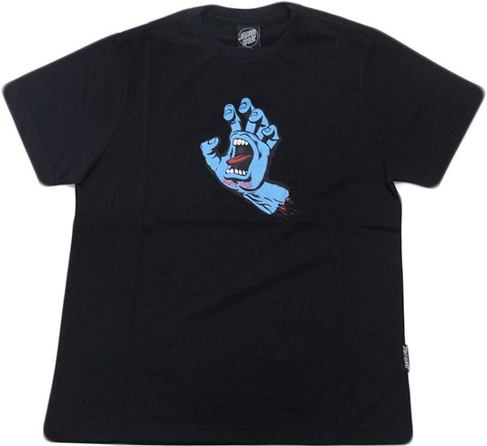 Camiseta Juvenil Santa Cruz Screaming Hand Manga Curta Estampada - Preto