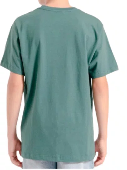 Camiseta Juvenil Volcom Silk MC Iconic Manga Curta Estampada - Cinza