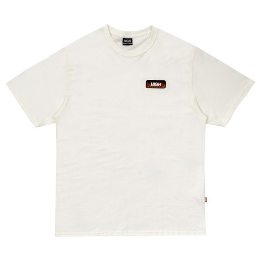 Camiseta Mascuina High Patch Flames Manga Curta Estampada - Branco
