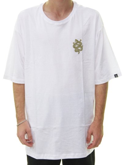 Camiseta Masculiina Grow Nail Solution BIG Manga Curta Estampada - Branco
