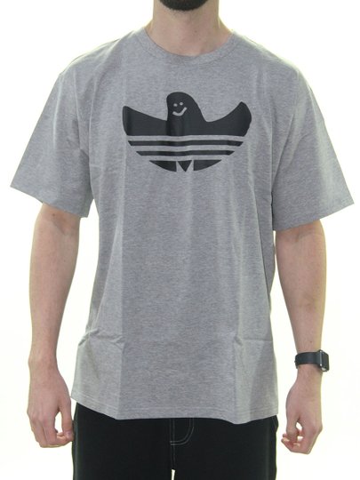 Camiseta Masculina Adidas G Shmoo Manga Curta Estampada - Cinza/Mescla