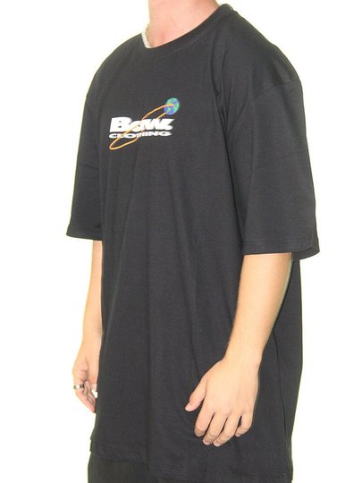 Camiseta Masculina Baw Connect World Manga Curta Estampada - Preto