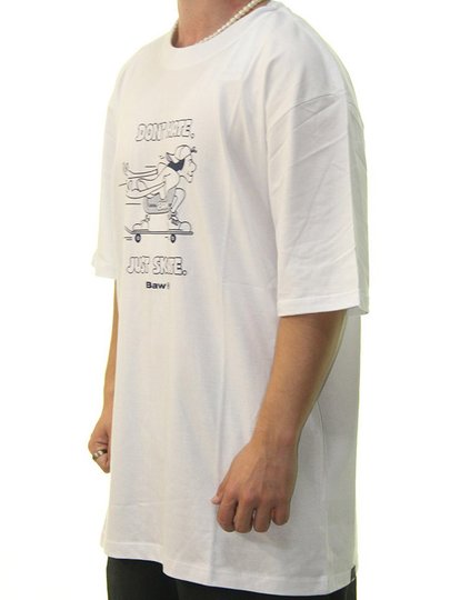 Camiseta Masculina Baw Dont Have Just Skate Manga Curta Estampada - Branco