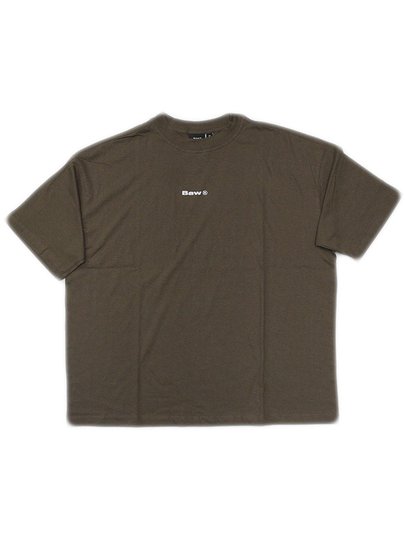 Camiseta Masculina Baw New Over Instituicional Manga Curta Estampada - Marrom