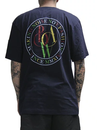 Camiseta Masculina Baw Regular Classy Manga Curta Estampada - Marinho