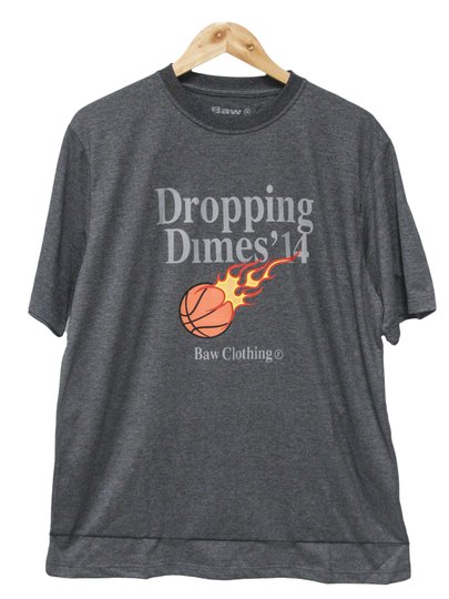 Camiseta Masculina Baw Regular Fireball - Chumbo Mescla