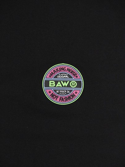 Camiseta Masculina Baw Regular Wax Manga Curta Estampada - Preto