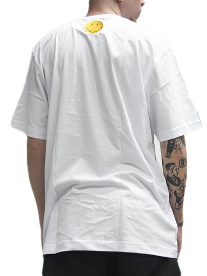 Camiseta Masculina Baw X Smiley Manga Curta Estampada - Branco