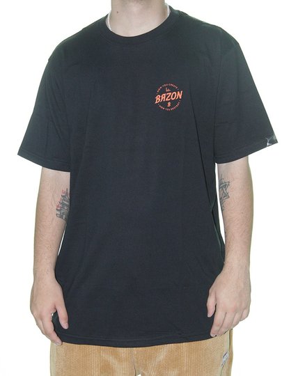Camiseta Masculina Bazon Clean Nano Manga Curta Estampada - Preto