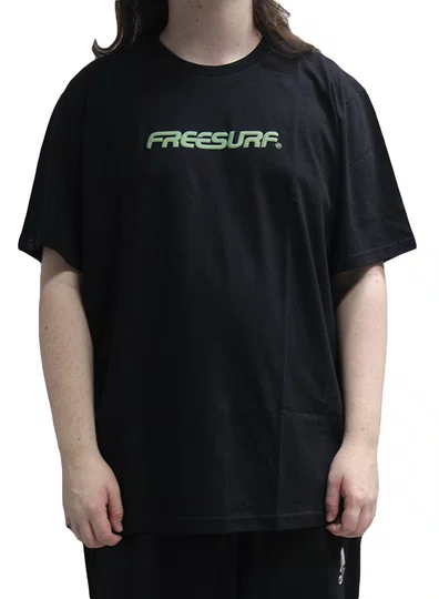 Camiseta Masculina Big Freesurf Logo Manga Curta Estampada - Preto