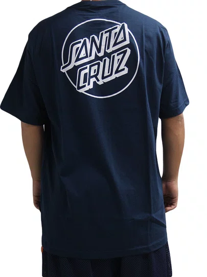Camiseta Masculina Big Santa Cruz Opus Dot SS Manga Curta Estampada - Marinho