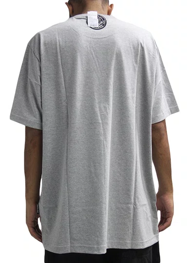 Camiseta Masculina Big Santa Cruz Simplified Manga Curta Estampada - Cinza Mesclado